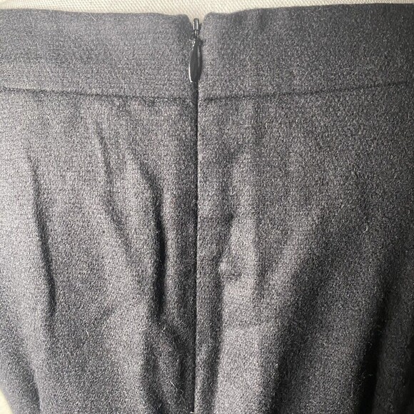 Graham & Spencer Wool Silk dress Black SZ Small Short Puff Sleeve Knee Length - Picture 7 of 12